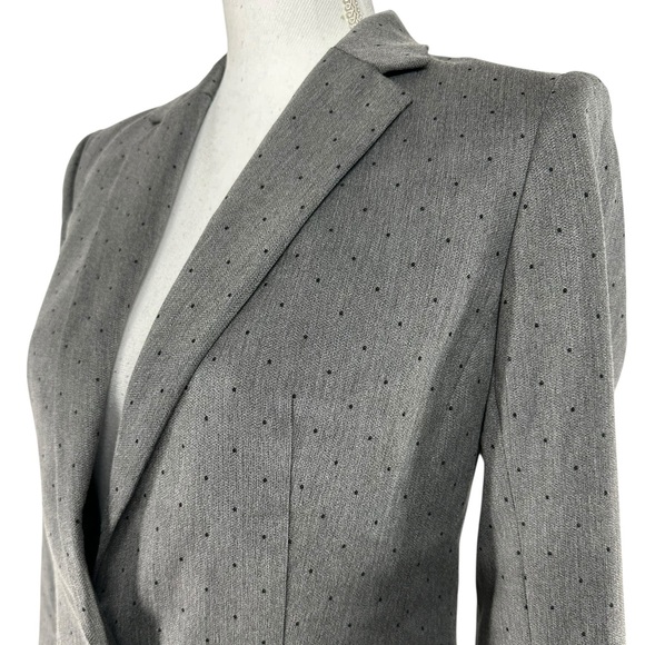 BANANA REPUBLIC / Gray & Black Polka dot Blazer / Size 4 - Picture 6 of 14